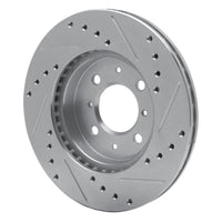 R1 Concepts R1 84-85 Dodge Caravan Front Left Drilled & Slotted Silver Brake Rotor