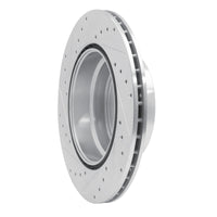 R1 Concepts R1 08-13 BMW 135I Rear Right Drilled & Slotted Silver Brake Rotor