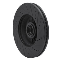 R1 Concepts R1 04-06 Ford E-150 Club Wagon Front Left Drilled & Slotted Black Brake Rotor