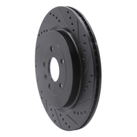 R1 Concepts R1 13-19 Ford Flex Rear Right Drilled & Slotted Black Brake Rotor