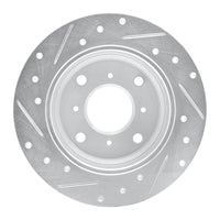 R1 Concepts R1 87-90 Acura Legend Rear Right Drilled & Slotted Silver Brake Rotor