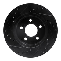 R1 Concepts R1 91-94 Ford Crown Victoria Front Right Drilled & Slotted Black Brake Rotor