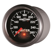 Autometer Sport-Comp II 52.4mm 100-260 Deg F Water Temp Peak & Warn w/ Electronic Control Gauge
