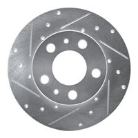 R1 Concepts R1 75-87 Volvo 242 Front Left Drilled & Slotted Silver Brake Rotor