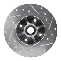 R1 Concepts R1 76-84 Porsche 924 Front Left Drilled & Slotted Silver Brake Rotor