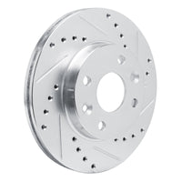 R1 Concepts R1 94-00 Kia SPECTRA Front Right Drilled & Slotted Silver Brake Rotor