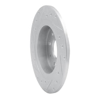 R1 Concepts R1 98-03 Kia SEPHIA Rear Right Drilled & Slotted Silver Brake Rotor