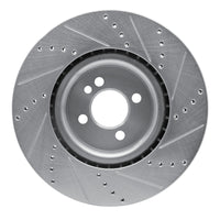 R1 Concepts R1 13-13 Mini Cooper (Excl Clubman) Front Left Drilled & Slotted Silver Brake Rotor