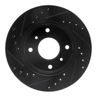R1 Concepts R1 89-13 Infiniti G20 Front Right Drilled & Slotted Black Brake Rotor