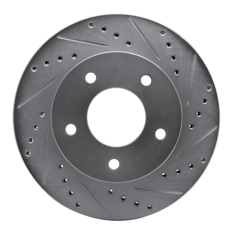 R1 Concepts R1 75-79 Ford LTD Right Rear Drilled & Slotted Silver Brake Rotor