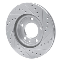 R1 Concepts R1 88-91 BMW M3 Front Left Drilled & Slotted Silver Brake Rotor