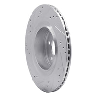 R1 Concepts R1 09-20 Nissan 370Z Rear Right Drilled & Slotted Silver Brake Rotor