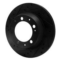 R1 Concepts R1 77-88 Porsche 924 Rear Left Drilled & Slotted Black Brake Rotor