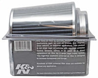 K&N Engineering K&N Universal Filter Chrome Round Tapered White - 4in Flange ID x 1.125in Flange Length x 5.5in H