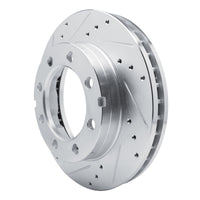 R1 Concepts R1 77-93 Chevrolet K30 Front Left Drilled & Slotted Silver Brake Rotor