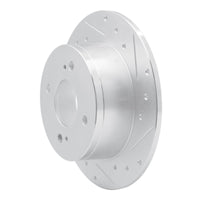 R1 Concepts R1 1979-1981 Nissan Maxima Rear Right Drilled & Slotted Silver Brake Rotor