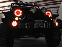 ORACLE Lighting Oracle 07-17 Jeep Wrangler Surface Mount LED Headlight Halo Kit - Amber