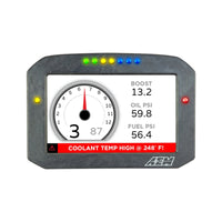 AEM CD-7LG Carbon Logging Flush Digital Dash Display w/ Internal 20Hz GPS & Antenna