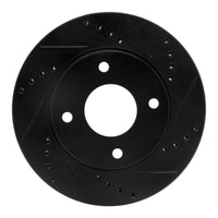 R1 Concepts R1 07-17 Nissan TIIDA (Mexico) Front Right Drilled & Slotted Black Brake Rotor
