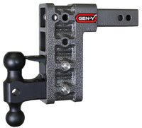 GEN-Y Hitch Gen-Y Mega Duty 2in Shank 7.5in Drop 2K TW 16K Hitch w/GH-051 Dual-Ball/GH-032 Pintle Lock