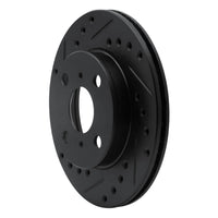 R1 Concepts R1 91-99 Toyota Paseo Front Left Drilled & Slotted Black Brake Rotor