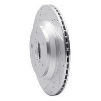 R1 Concepts R1 19-25 Subaru Impreza Rear Left Drilled & Slotted Silver Brake Rotor