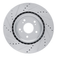 R1 Concepts R1 2019-2025 Acura RDX Front Right Drilled & Slotted Silver Brake Rotor
