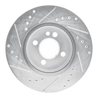 R1 Concepts R1 07-15 Mini Cooper (Excl Clubman) Front Right Drilled & Slotted Silver Brake Rotor