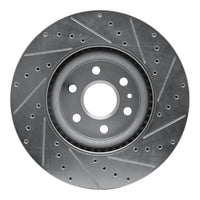 R1 Concepts R1 10-16 Cadillac SRX Front Left Drilled & Slotted Silver Brake Rotor