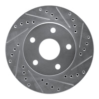 R1 Concepts R1 91-96 Toyota Previa Front Right Drilled & Slotted Silver Brake Rotor