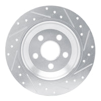 R1 Concepts R1 22-25 Ford Maverick Rear Left Drilled & Slotted Silver Brake Rotor