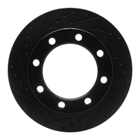 R1 Concepts R1 80-94 Ford F-250 4WD (Excl Super Duty) Front Left Drilled & Slotted Black Brake Rotor