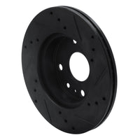 R1 Concepts R1 94-97 Ford Aspire Front Left Drilled & Slotted Black Brake Rotor
