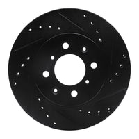 R1 Concepts R1 88-91 Honda Accord Sedan Front Right Drilled & Slotted Black Brake Rotor
