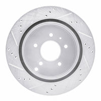 R1 Concepts R1 07-15 Chevrolet CAPTIVA Rear Right Drilled & Slotted Silver Brake Rotor