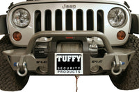 Tuffy Products Tuffy Flip-up License Plate Holder For Winch Roller Fairlead 01Black