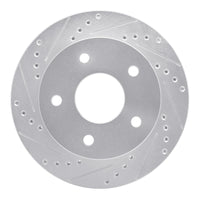 R1 Concepts R1 00-02 Dodge Ram 1500 Pickup Front Left Drilled & Slotted Silver Brake Rotor