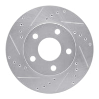 R1 Concepts R1 87-90 Chrysler Town & Country Front Left Drilled & Slotted Silver Brake Rotor