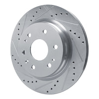 R1 Concepts R1 23-25 Chevrolet Colorado Rear Left Drilled & Slotted Silver Brake Rotor