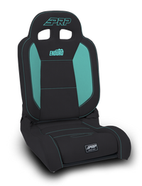 PRP Seats PRP EnduroDaily Reclining Suspension Seat - Black/Teal Vinyl - Driver