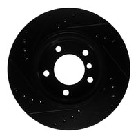 R1 Concepts R1 05-07 BMW 120i (Mexico) Front Right Drilled & Slotted Black Brake Rotor