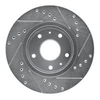 R1 Concepts R1 02-05 Land Rover Freelander Front Left Drilled & Slotted Silver Brake Rotor