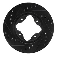 R1 Concepts R1 90-97 Acura CL Front Right Drilled & Slotted Black Brake Rotor