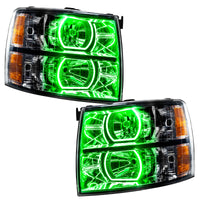 ORACLE Lighting Oracle 07-13 Chevrolet Silverado SMD HL - Black - Square Style - ColorSHIFT