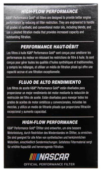 K&N Engineering K&N Performance Gold Oil Filter for Hyundai/Kia V6 06-08 Azera/Sonata/Sedona/07-08 Santa Fe
