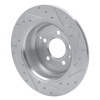 R1 Concepts R1 96-04 Volvo 850 Rear Left Drilled & Slotted Silver Brake Rotor