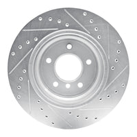 R1 Concepts R1 95-03 BMW Z8 Rear Left Drilled & Slotted Silver Brake Rotor