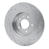 R1 Concepts R1 16-18 Buick Envision Rear Left Drilled & Slotted Silver Brake Rotor