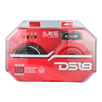 DS18 0-GA Amplifier Install Kit Advance- Red