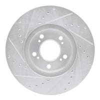 R1 Concepts R1 99-04 Acura RL Front Right Drilled & Slotted Silver Brake Rotor